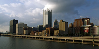 Downtown Pittsburgh seen from Smithfield St Bridge