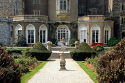 Powderham Castle, rear garden and sundial
