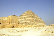 Saqqara, temple and Djoser's pyramid 