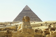 The Great Sphinx and the pyramid of Chephren 