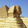 The Great Sphinx and the pyramid of Cheops 