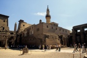 Luxor temple, courtyard of Ramses II and mosque